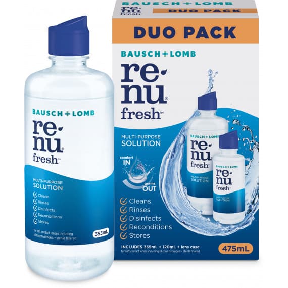 Buy Bausch and Lomb Renu Fresh Multi Purpose Solution Duo Pack 475ml Expiry Date 03/26 Online Pharmacy Direct AU