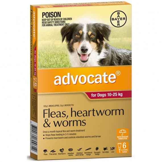 Buy Advocate For Dogs 10 25kg 6 Pack Online Pharmacy Direct AU