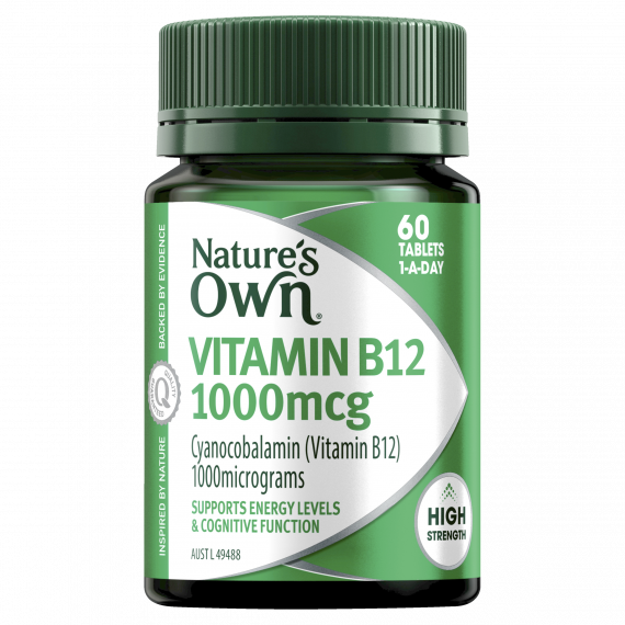 Natures Own Vitamin B12 1000mcg 60 Tablets