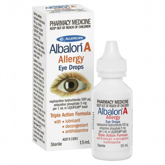 Albalon A Allergy Eye Drops 15mL for fast allergy relief - available at Pharmacy Direct