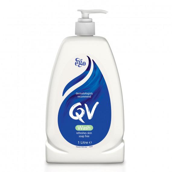 Ego QV Wash Pump 1 Litre gentle cleanser sensitive skin – Pharmacy Direct