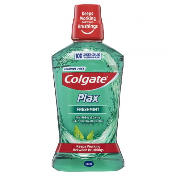 Colgate Plax Freshmint Mouthwash 500ml alcohol-free oral care - Pharmacy Direct