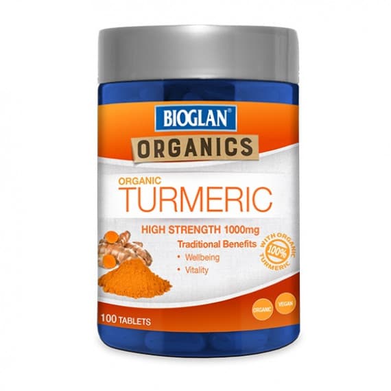 Bioglan Organics Organic Turmeric 1000mg 100 Tablets