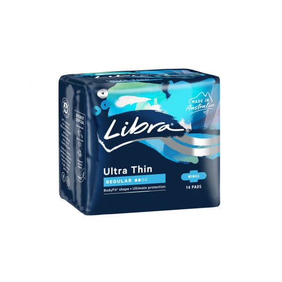 Libra Ultra Thin Pads Regular With Wings 14 Pack