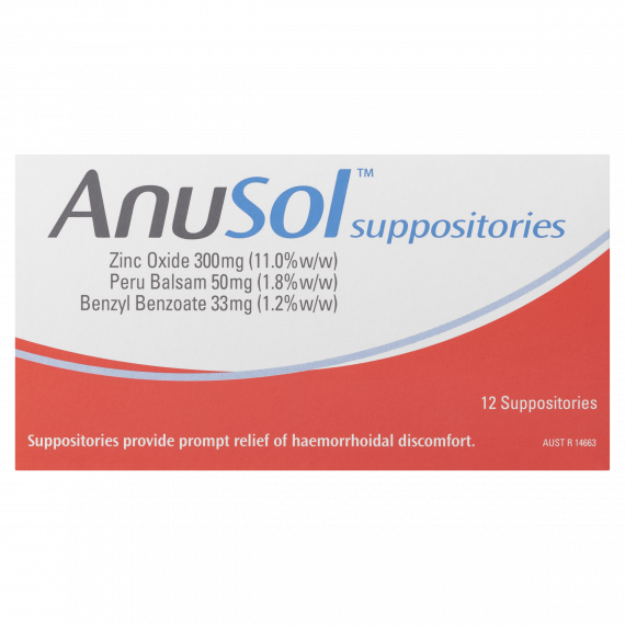 Anusol Suppositories 12 Pack for fast hemorrhoid relief – Pharmacy Direct