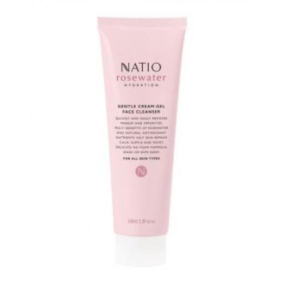 Natio Rosewater Hydration Gentle Cream-Gel Face Cleanser 100ml