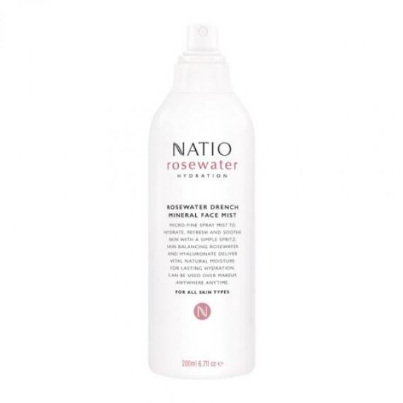 Natio Rosewater Drench Mineral Face Mist 200ml
