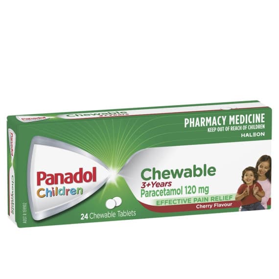 Buy Panadol Children Chewable Tablets 3 Plus Years Cherry Flavour 24 Tablets Online Pharmacy Direct AU