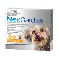 Nexgard Chewables for Very Small Dogs 2 to 4kg Orange 3 Pack