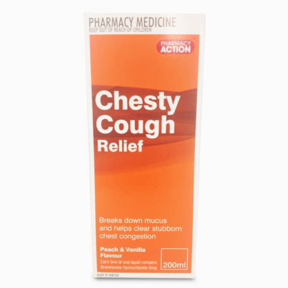 Pharmacy Action Chesty Cough Relief 200ml - Buy Online at Pharmacy Direct