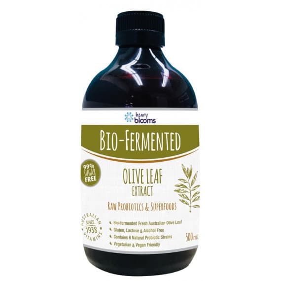 Henry Blooms Bio Fermented Olive Leaf Probiotic 500ml immune health - Pharmacy Direct