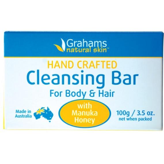 Grahams Natural Cleansing Bar with Manuka Honey 100g