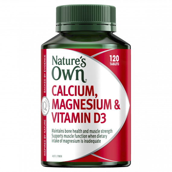 Natures Own Calcium, Magnesium And Vitamin D3 120 Tablets