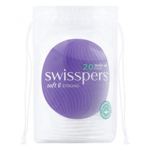 Swisspers Make-Up Travel Pads 20 Pack for easy skin cleansing at Pharmacy Direct