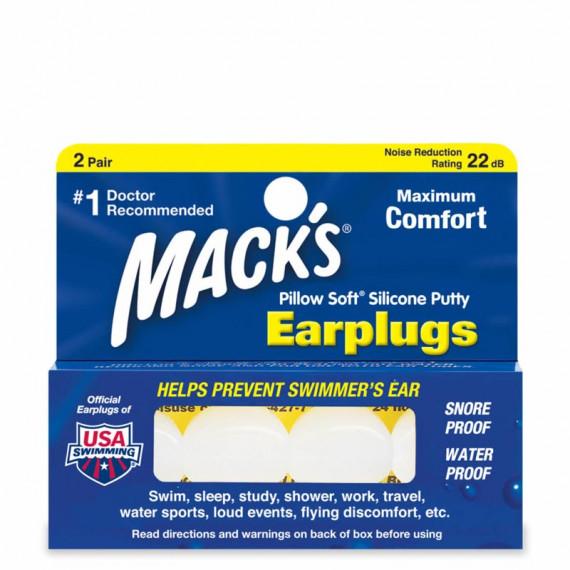 Mack's Pillow Soft Silicone Putty Ear Plugs 2 Pair - Comfort & Protection at Pharmacy Direct