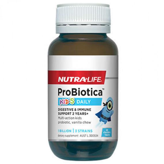 Buy Nutra Life Probiotica Kids Daily 60 Chewable Tablets Online Pharmacy Direct AU