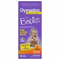 Dymadon for Babies 1 Month to 2 Years Colour Free Orange 60ml