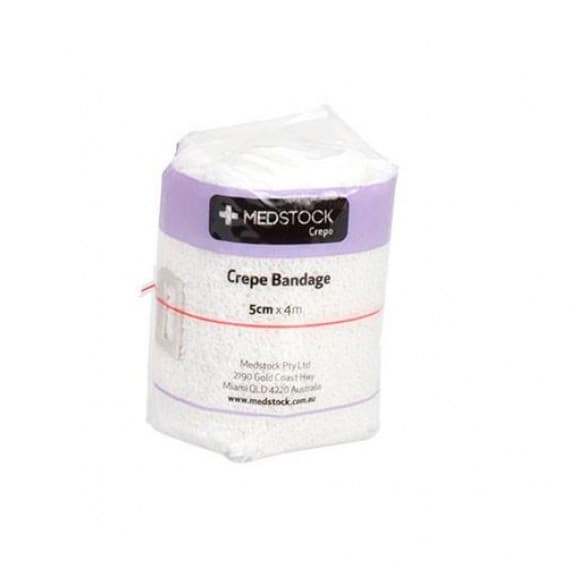 Medstock Light Crepe Bandage With Elastic Clips 5cm x 4m 1 Piece