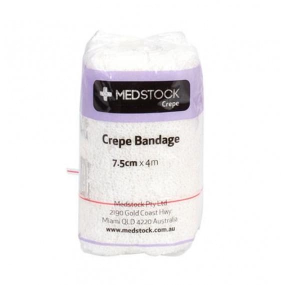 Medstock Light Crepe Bandage With Elastic Clips 7.5cm x 4m 1 Piece