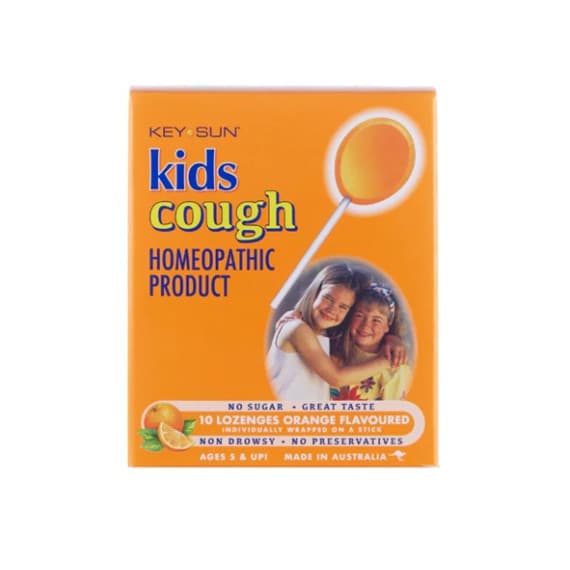 Buy Key Sun Kids Cough Orange Flavoured 10 Lozenges Online Pharmacy Direct AU