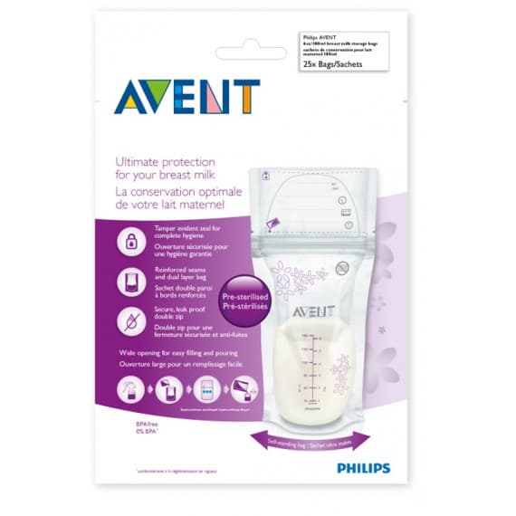 Avent Milk Storage Bag 180ml 25 Pack - Buy Online at Pharmacy Direct