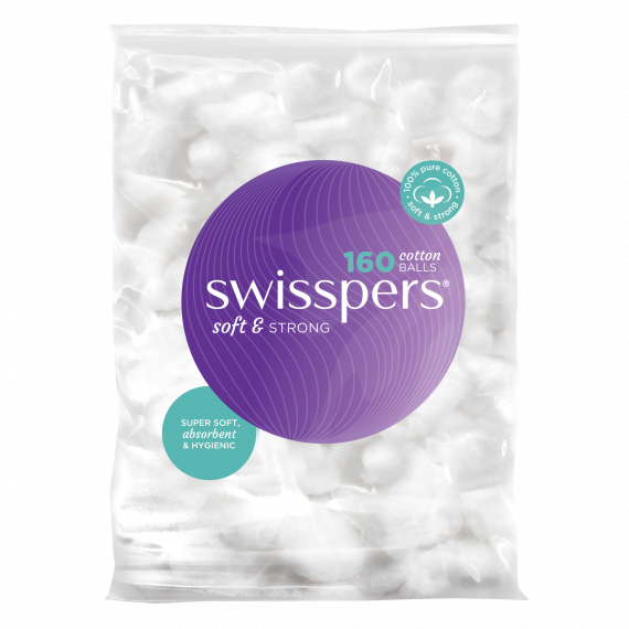 Swisspers Cotton Balls White 160 Pack