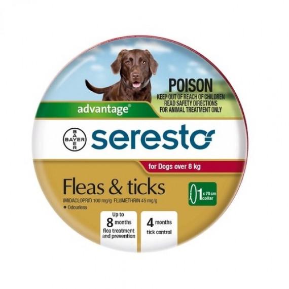 Seresto Fleas And Ticks Collar For Dogs Over 8kg