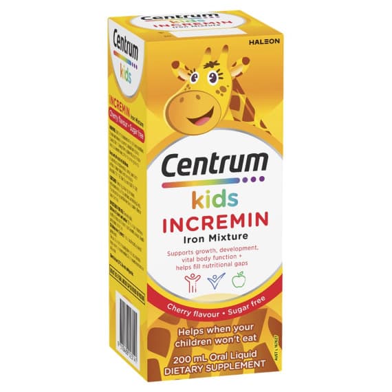 Buy Centrum Kids Incremin Iron Mixture Cherry Flavour 200ml Online Pharmacy Direct AU