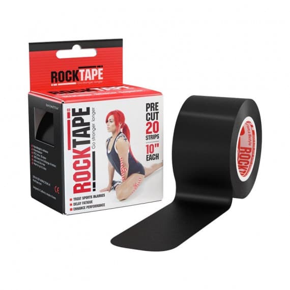 Rocktape pre-cut black tape 25cm for muscle support and recovery – Pharmacy Direct