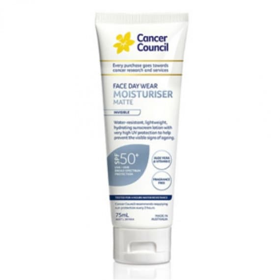 Cancer Council Face Day Moisturiser Matte Invisible SPF50 Plus 75ml
