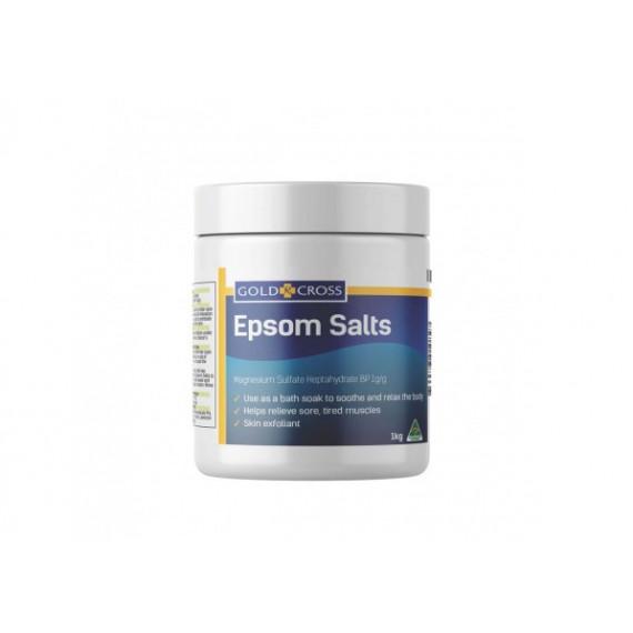 Gold Cross Epsom Salts 1kg muscle relief soak – Pharmacy Direct