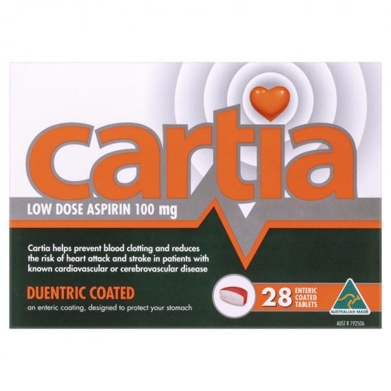 Cartia 100mg 28 Tablets