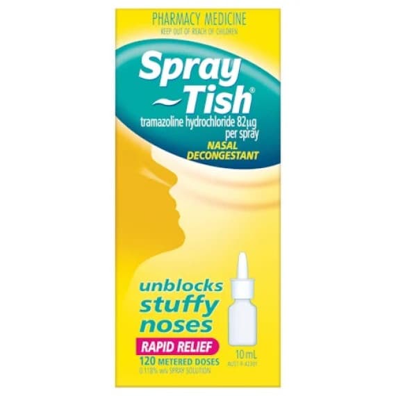 Buy Spray Tish Nasal Decongestant Metered Dose Pump Spray 10ml Online Pharmacy Direct AU