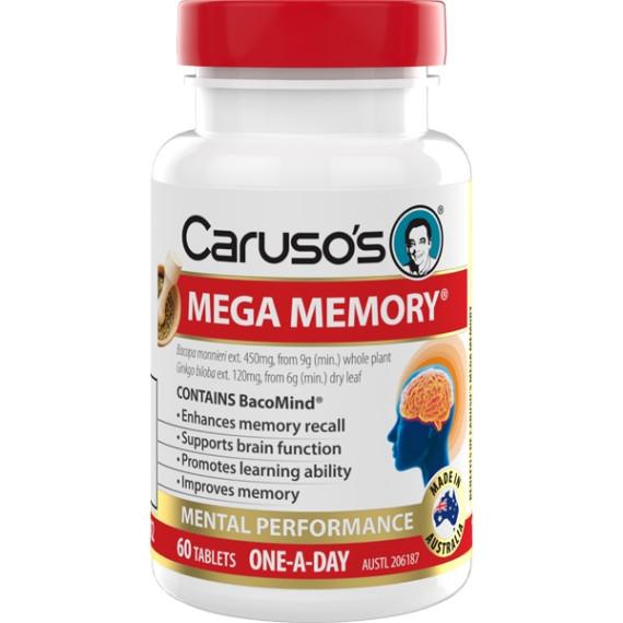 Carusos Mega Memory 60 Tablets