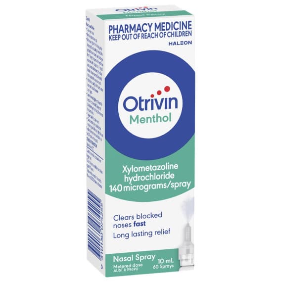 Otrivin Menthol Nasal Spray for Blocked Nose 10mL