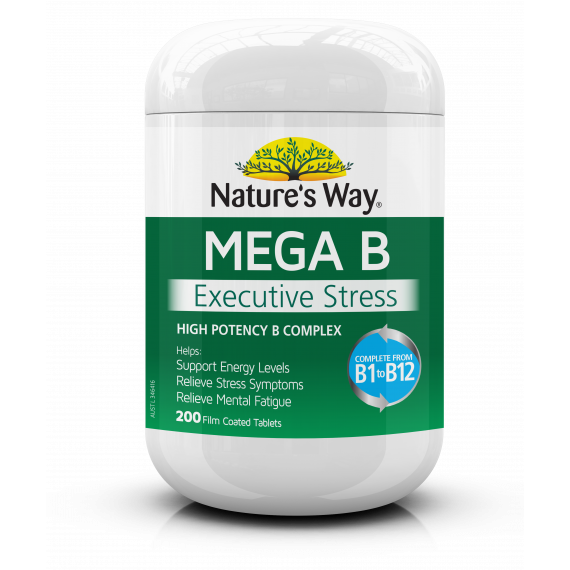 Natures Way Mega B Executive Stress 200 Tablets