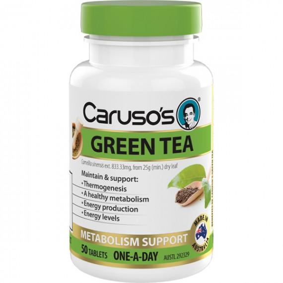 Buy Carusos Green Tea 50 Tablets Online Pharmacy Direct AU
