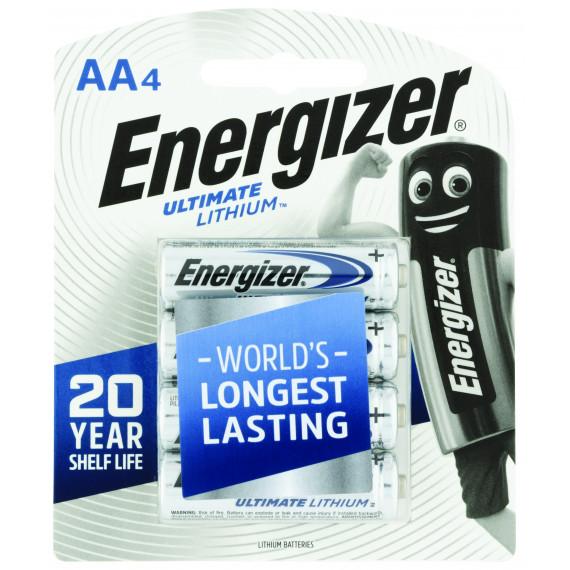 Energizer Ultimate Lithium AA Batteries 4 Pack