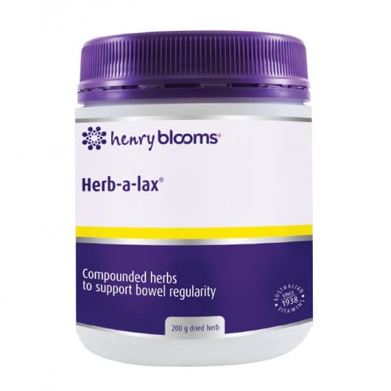 Henry Blooms Herb-A-Lax Powder 200g natural digestive support - Pharmacy Direct