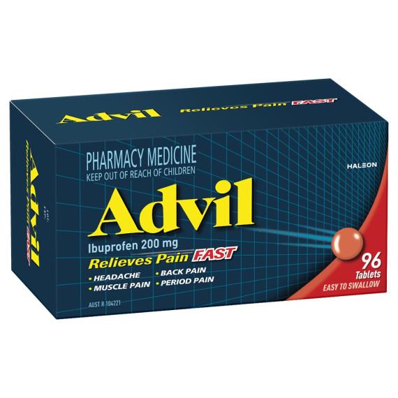 Buy Advil Ibuprofen 200mg 96 Tablets Online Pharmacy Direct AU