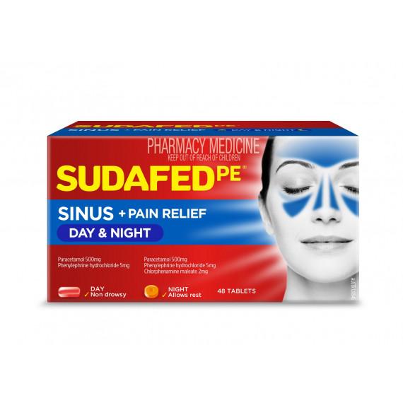Sudafed PE Sinus Day & Night Relief 48 Tablets