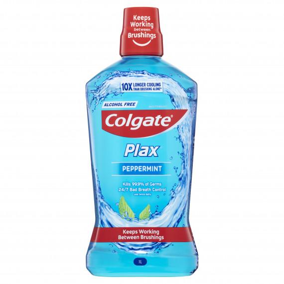 Colgate Plax Alcohol Free Mouthwash Peppermint 1 Litre