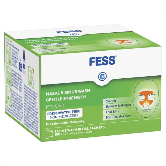 Fess Sinu Cleanse Gentle Nasal and Sinus Wash Sachets 100 Refills