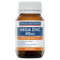 Ethical Nutrients Mega Zinc 40mg 120 Tablets