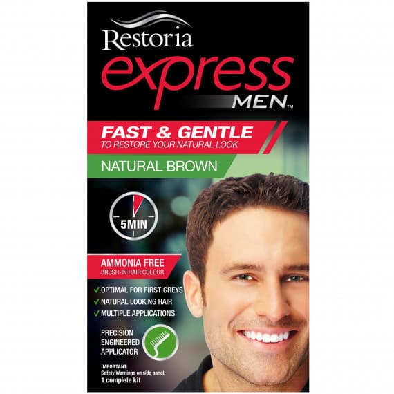 Restoria Express Men Natural Brown hair colour solution - Pharmacy Direct