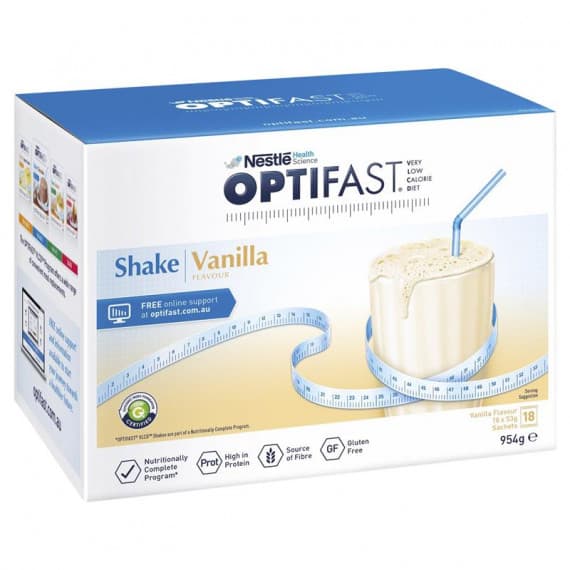 Optifast VLCD Vanilla Shake 18 x 53g by Pharmacy Direct for Effective Weight Management