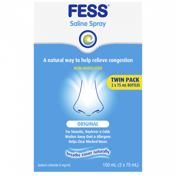 Fess Saline Nasal Spray Original 75ml Twin Pack