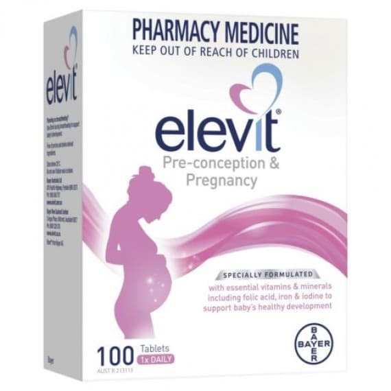 Buy Elevit Pregnancy Vitamins and Minerals 100 Tablets Online Pharmacy Direct AU