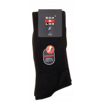 Sox & Lox Mens Sports Cushioned Long Socks Black (Size 7 - 11)