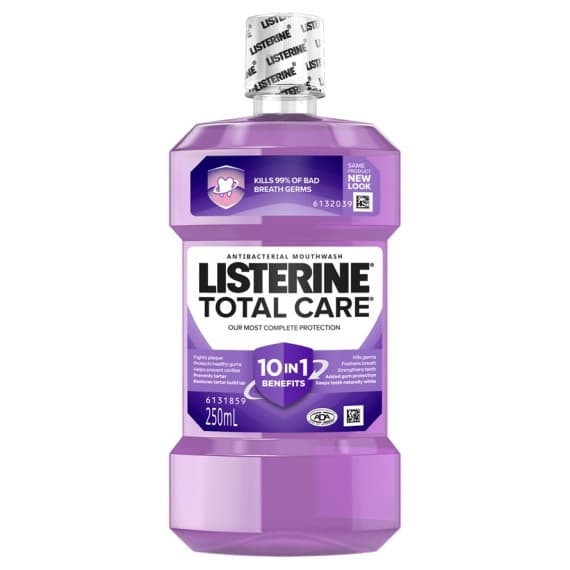 Listerine Total Care Mouthwash 250ml for complete oral protection available at Pharmacy Direct